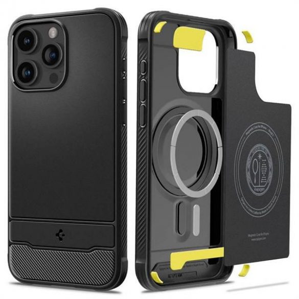 SPIGEN Rugged Armor MAG compatibil cu MAGSAFE pentru IPHONE 15 PRO negru mat