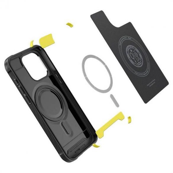 SPIGEN Rugged Armor MAG compatibil cu MAGSAFE pentru IPHONE 15 PRO negru mat