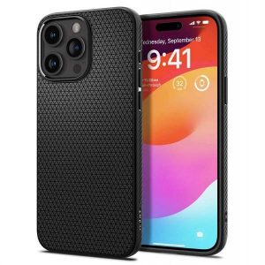 Husa SPIGEN Liquid Air pentru IPHONE 15 PRO negru mat