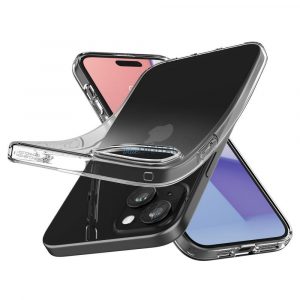 Husa cu cristale lichide SPIGEN pentru IPHONE 15 transparenta