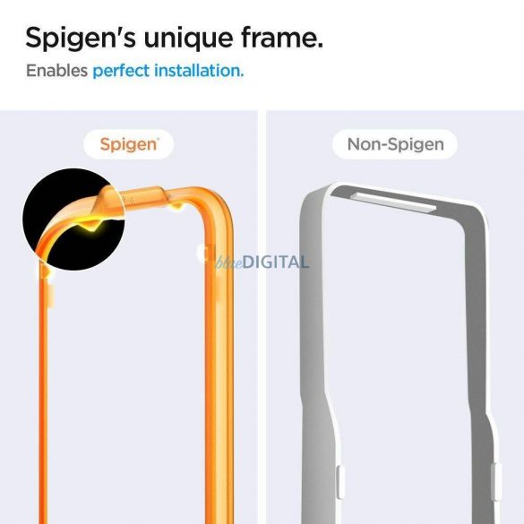 Sticlă temperată Spigen ALM GLAS.TR cu cadru de montare pentru Samsung Galaxy A55 5G - 2 buc