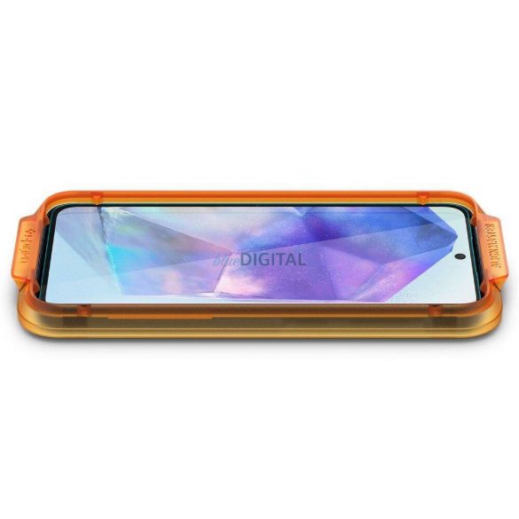 Sticlă temperată Spigen ALM GLAS.TR cu cadru de montare pentru Samsung Galaxy A55 5G - 2 buc