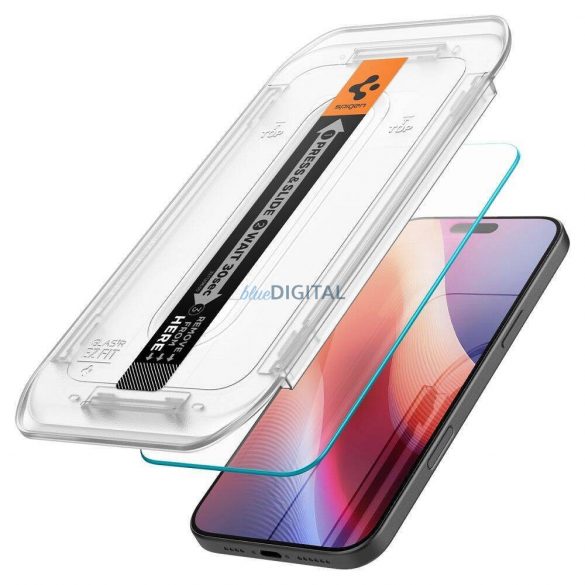 Spigen Glas.tR "EZ FIT" folie de sticlă cu cadru de montare pentru iPhone 16 Pro Max