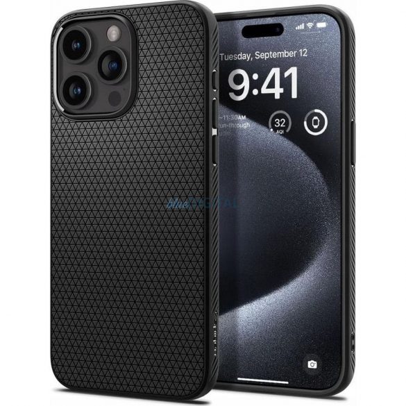 Carcasă Spigen Liquid Air pentru iPhone 16 Pro Max - negru