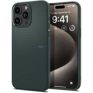 Carcasă Spigen Liquid Air pentru iPhone 16 Pro Max - verde închis