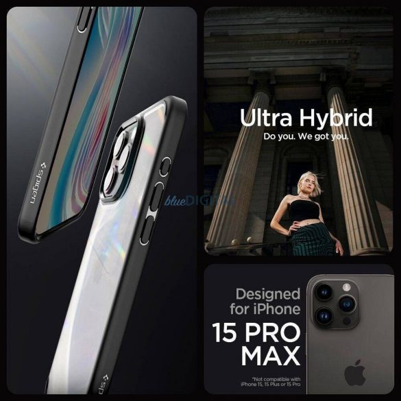 Carcasă Spigen Ultra Hybrid pentru iPhone 16 Pro Max - negru