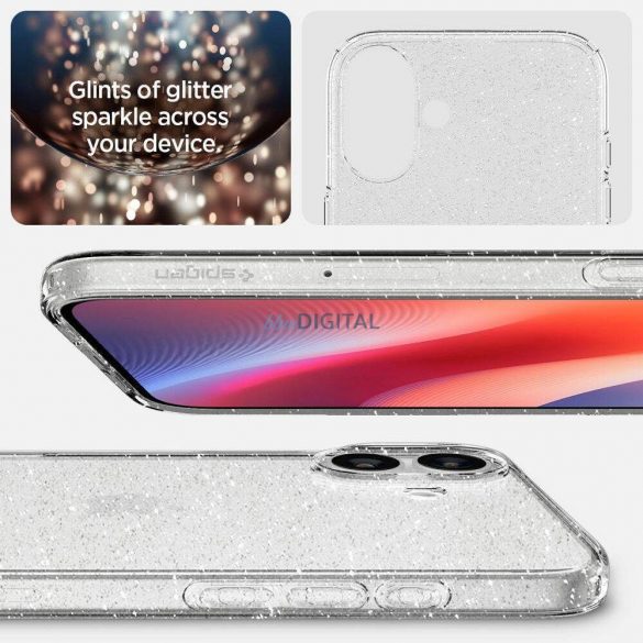 Carcasă Spigen Liquid Crystal pentru iPhone 16 Plus - transparentă lucioasă