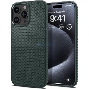 Carcasă Spigen Liquid Air pentru iPhone 16 Pro - verde închis