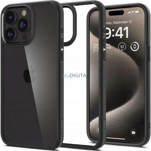 Carcasă Spigen Ultra Hybrid pentru iPhone 16 Pro - negru