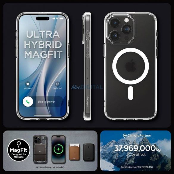 Geantă compatibilă Spigen Ultra Hybrid Mag MagSafe pentru iPhone 16 Pro - transparentă