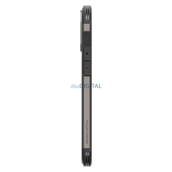 Carcasă compatibilă Spigen Tough Armor Mag MagSafe pentru iPhone 16 Pro - gri metalic