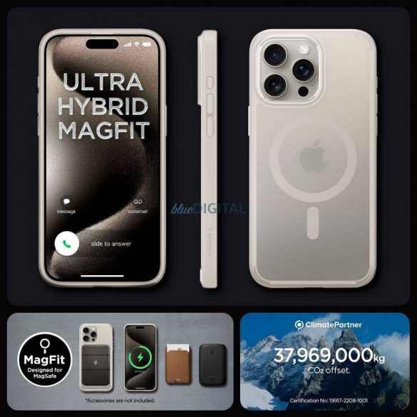 Geantă compatibilă Spigen Ultra Hybrid Mag MagSafe pentru iPhone 16 Pro Max - gri titan