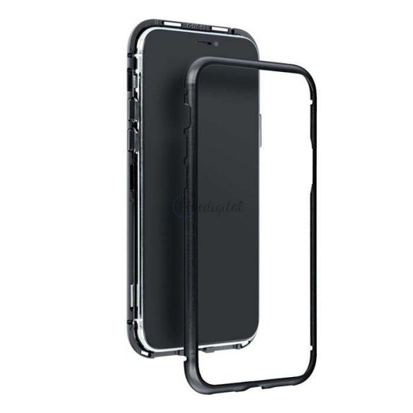 Apple iPhone 12 Mini Magnetic 2 piese Husă spate fără sticlă frontală - Magneto - negru