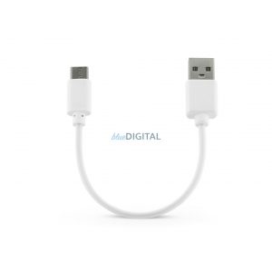 Cablu de încărcare USB - USB Type-C cu fir de 15 cm - alb (ambalaj ECO)