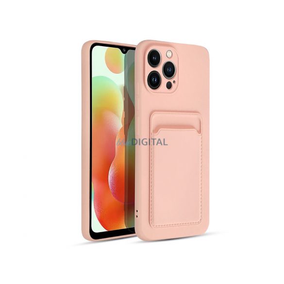 Husa din silicon pentru Xiaomi Redmi Note 12 5G/Poco X5 5G cu suport pentru card - Husa pentru card - roz