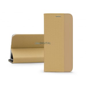 Husă din piele Sensitive Book Flip - Xiaomi Redmi Note 12 5G/Poco X5 5G - auriu