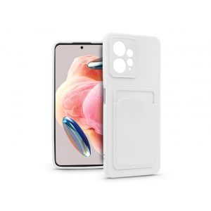 Husa spate din silicon Xiaomi Redmi Note 12 4G cu suport card - Husa card - alba