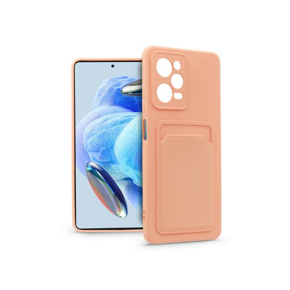 Husa din silicon pentru Xiaomi Redmi Note 12 Pro 5G/Poco X5 Pro 5G cu suport pentru card - CardCase - roz