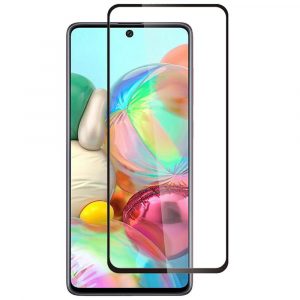 Samsung Galaxy A51 Rezistent la zgârieturi Folie securizată FULL SURFACE NEGRU Folie securizată Afișaj Folie protecție de ecran Folie protecție ecran a ecranului SM-A405F