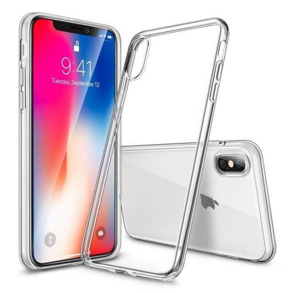 iPhone XS MAX (6.5") silicon transparent subțire lucios husăuri de telefon titular Apple