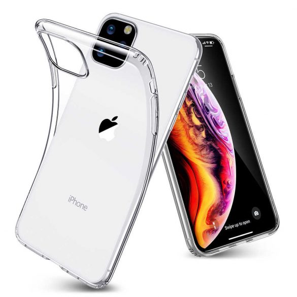 iPhone 11 Pro silicon transparent subțire lucios husăuri de telefon titular Apple