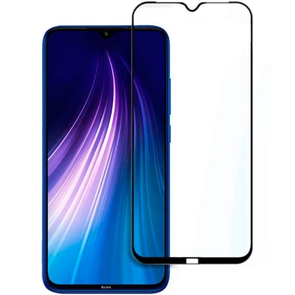 Xiaomi Redmi Note 8 din Folie securizată negru FULL SCREEN ecran din Folie securizată ecran de Folie  rezistent la zgârieturi ecran