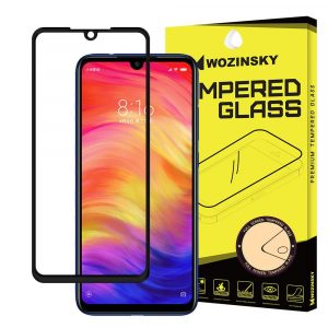 Xiaomi Redmi Note 7 Folie securizată negru FULL SCREEN ecran din Folie securizată Folie rezistent la zgârieturi ecran