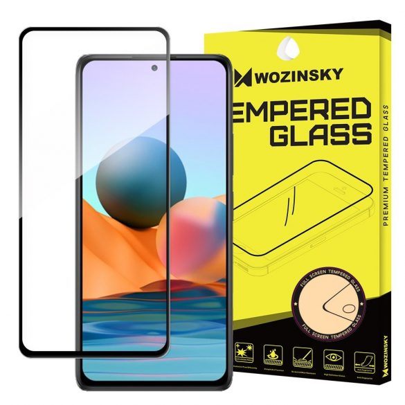 Xiaomi Redmi Note 10 Pro / Redmi Note 10 Pro Max Folie securizată neagră curbată FULL SCREEN ecran din Folie securizată ecran protecțieecran rezistent la zgârieturi