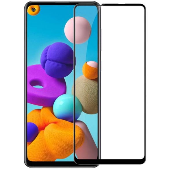 Samsung Galaxy A21s rezistent la zgârieturi din Folie securizată FULL SURFACE NEGRU Ecran din Folie securizată ecran Folie protecție ecran ecran de ecran de protecție SM-A217