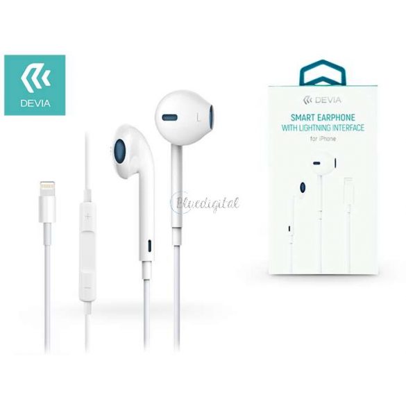 Devia Stereo Recording Earphones - Lightning și Bluetooth - Devia Smart Earpods pentru iPhone - alb