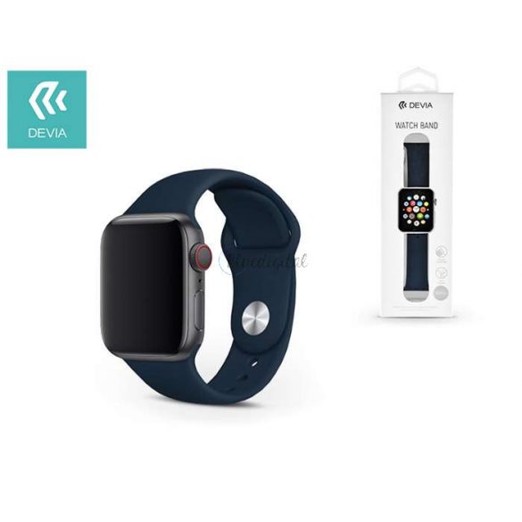 Curea sport Apple Watch cu orificii - Curea sport Devia Deluxe Series - 38/40/41 mm - albastru închis