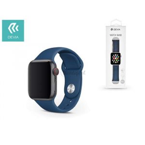 Curea sport Apple Watch cu orificii - Curea sport Devia Deluxe Series - 42/44/45/49 mm - albastru