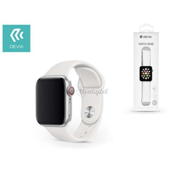 Bandă sport perforată Apple Watch - Bandă sport Devia Deluxe Series - 42/44/45/49 mm - alb