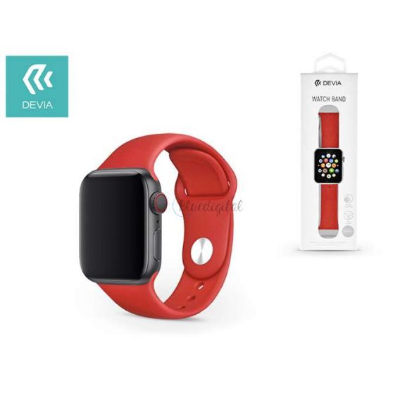 Bandă sport perforată Apple Watch - Bandă sport Devia Deluxe Series - 42/44/45/49 mm - roșu