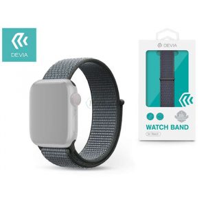 Curea sport din material Apple Watch - Banda Devia Deluxe Series Sport3 - 42/44/45/49 mm - gri furtuna