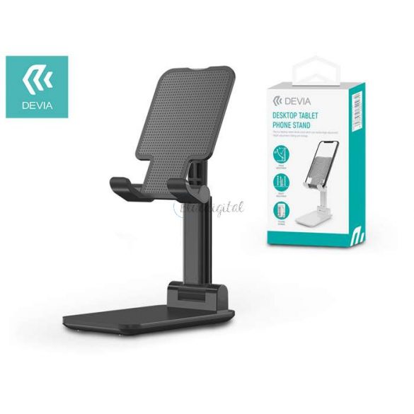 Devia suport universal pentru telefon/tabletă de birou pentru dispozitive de până la 11" - Devia Desktop Tablet/Phone Stand - negru