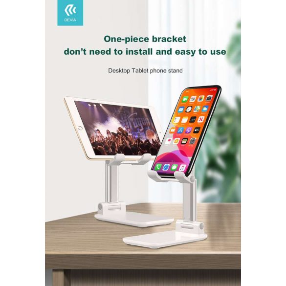 Devia suport universal pentru telefon/tabletă de birou pentru dispozitive de până la 11" - Devia Desktop Tablet/Phone Stand - negru