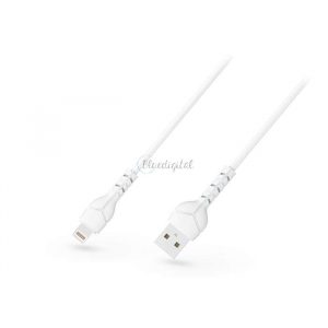 Devia USB - Cablu de date și încărcare Lightning cu cablu de 1 m - Cablu Devia Kintone Seria V2 pentru Lightning - 5V/2.1A - alb - ambalaj ECO