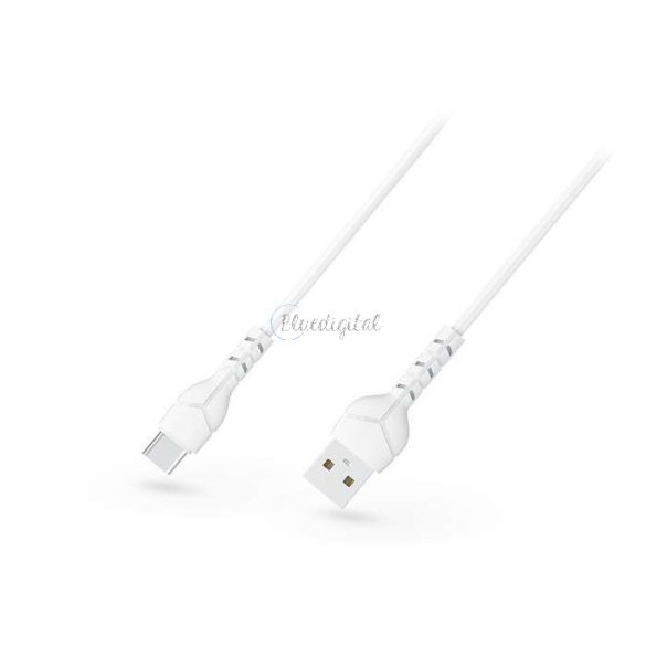 Devia USB - Cablu de date și încărcare USB Type-C cu cablu de 1 m - Devia Kintone Cable V2 Series pentru Type-C - 5V/2.1A - alb - ambalaj ECO