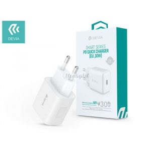 Adaptor pentru încărcător Devia cu intrare de tip C - 30W - Încărcător rapid Devia Smart Series PD3.0 - alb