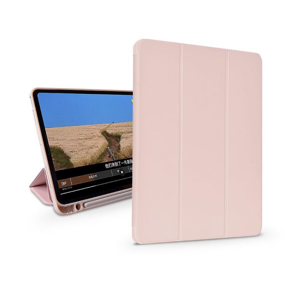 Husă pentru tabletă Apple iPad 10.2 (2019/2020/2021) (Smart Case) cu funcție de pornire/oprire, suport Apple Pencil, încărcător magnetic - Husă Devia din piele cu fantă pentru creion -roz