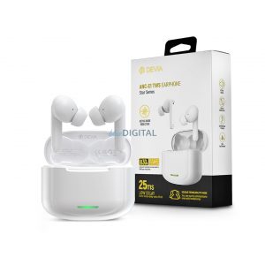 Căști stereo Bluetooth Devia TWS v5.1 + carcasă de încărcare - Căști Devia ANC-E1 Star Series True Wireless cu carcasă de încărcare - alb