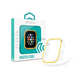 Husă de protecție din silicon pentru Apple Watch - Husă antișoc Devia Luminous Series pentru iWatch - 41 mm - auriu