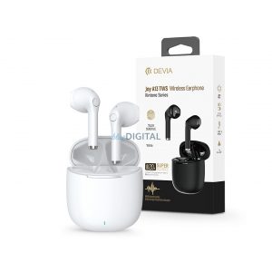 Căști stereo Bluetooth Devia TWS v5.1 + carcasă de încărcare - Căști Devia Joy A13 Series True Wireless cu carcasă de încărcare - alb