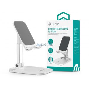 Devia suport universal pentru telefon/tabletă de birou - Devia Desktop Folding Stand ForPhone - alb