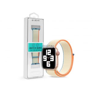 Curea sport din material Apple Watch - Devia Nylon Woven Deluxe Series Sport3 Watch Loop - 42/44/45/49 mm - alb crem