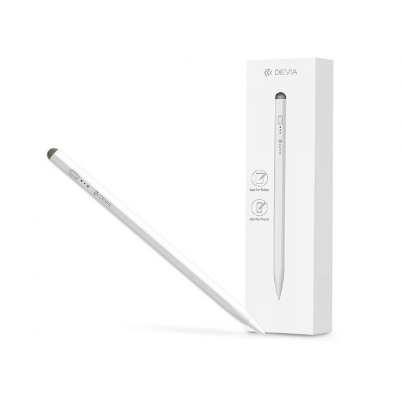 Stylus Devia Screen Pencil pentru Apple iPad fabricat după 2018 - alb