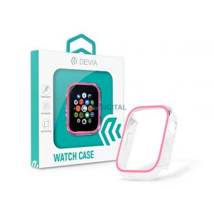 Husă de protecție din silicon Apple Watch - Husă antișoc Devia Luminous Series pentru iWatch - 44 mm - piersică