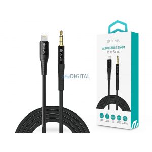 Devia 3.5 mm jack - Lightning cablu audio cu cablu de 1 m - Devia Series iPureAUX Audio Cable - negru