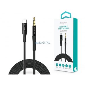 Devia 3.5 mm jack - cablu audio Type-C cu cablu de 1 m - Devia Series iPure AUX Audio Cable - negru